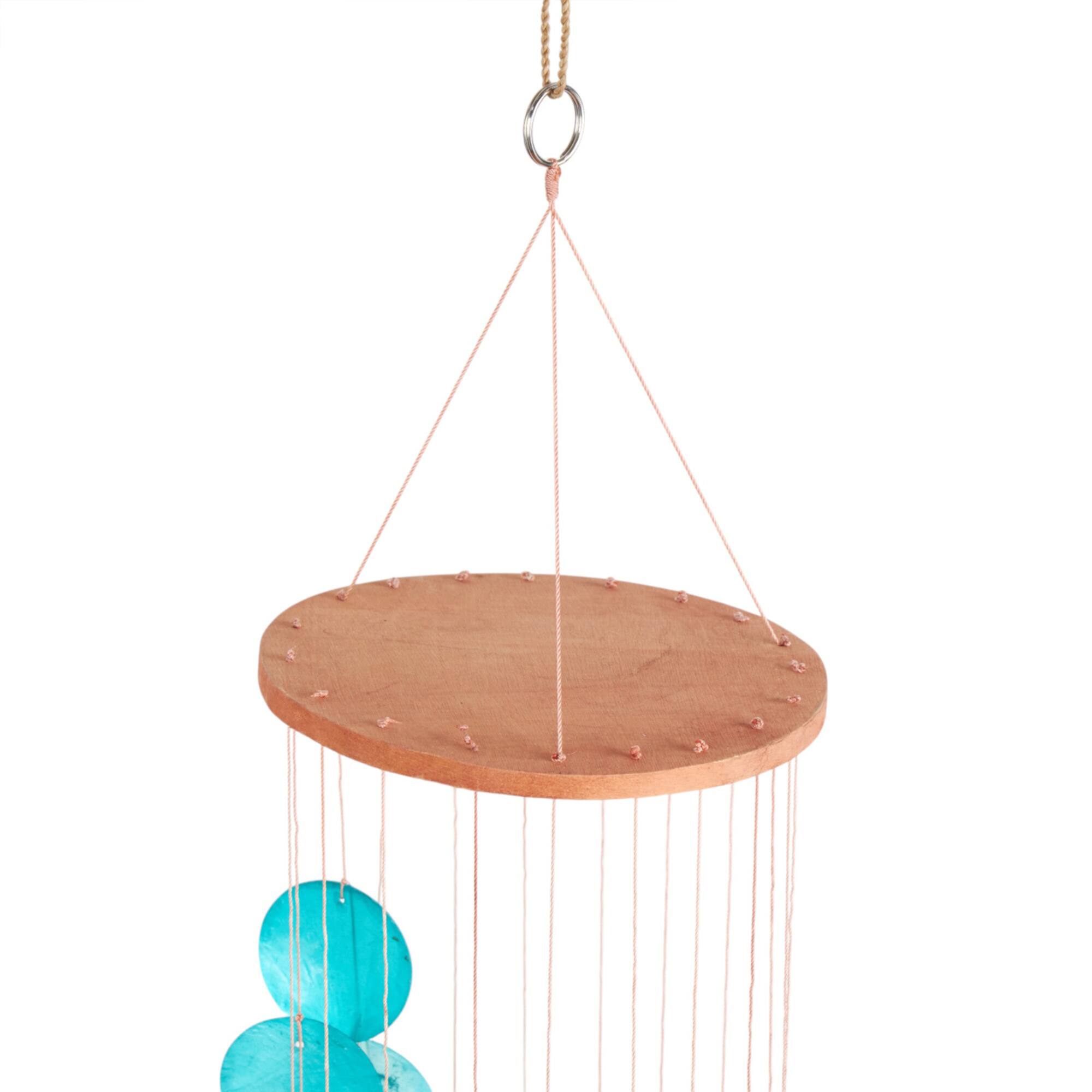 31" Teal Capiz Shell Waterfall Wind Chime